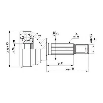 Фото Шарнирный комплект, приводной вал OPEN PARTS CVJ519110