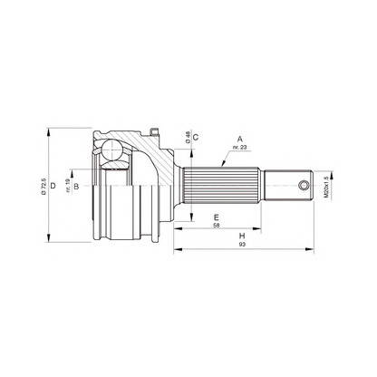 Фото Шарнирный комплект, приводной вал OPEN PARTS CVJ519610