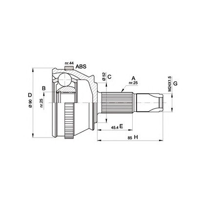 Photo Joint Kit, drive shaft OPEN PARTS CVJ521210