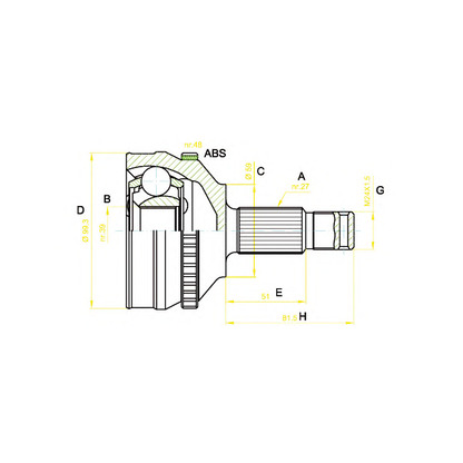 Foto Kit giunti, Semiasse OPEN PARTS CVJ522210