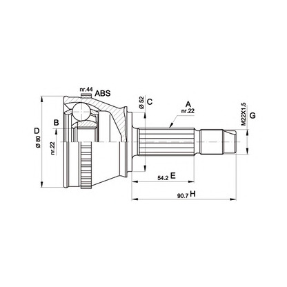 Zdjęcie Zestaw przegubu, półoż napędowa OPEN PARTS CVJ523010