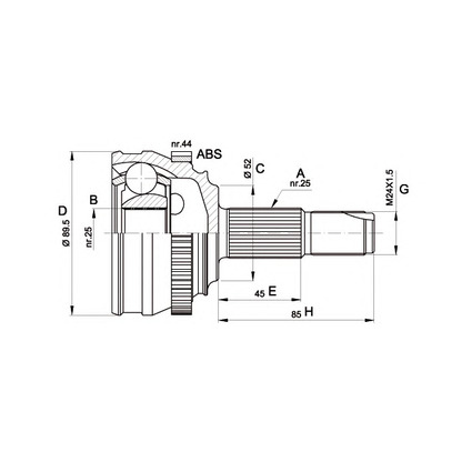 Photo Joint Kit, drive shaft OPEN PARTS CVJ525110