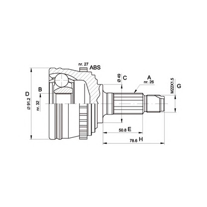 Photo Joint Kit, drive shaft OPEN PARTS CVJ526410