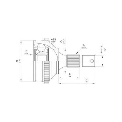 Фото Шарнирный комплект, приводной вал OPEN PARTS CVJ527610