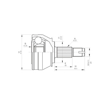 Photo Joint Kit, drive shaft OPEN PARTS CVJ529510