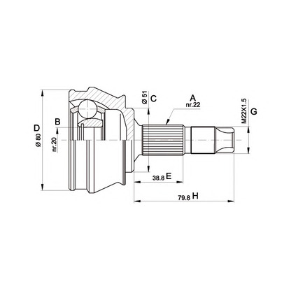 Photo Joint Kit, drive shaft OPEN PARTS CVJ530510