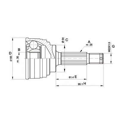 Foto Gelenksatz, Antriebswelle OPEN PARTS CVJ532510