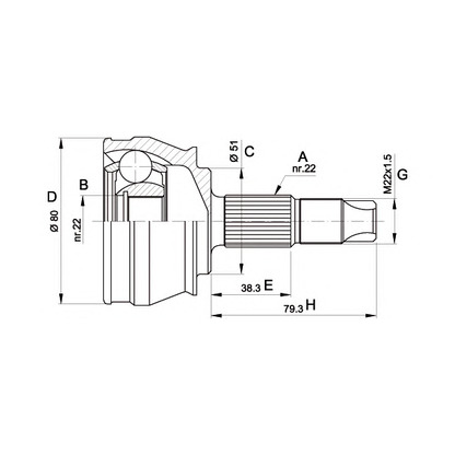 Photo Joint Kit, drive shaft OPEN PARTS CVJ534610