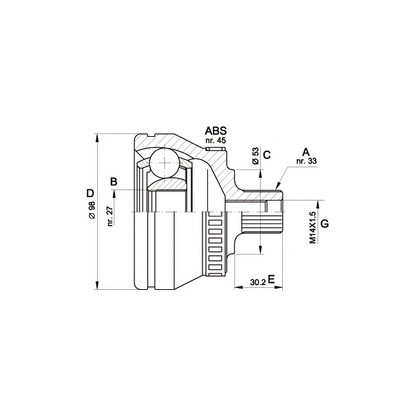 Zdjęcie Zestaw przegubu, półoż napędowa OPEN PARTS CVJ536810