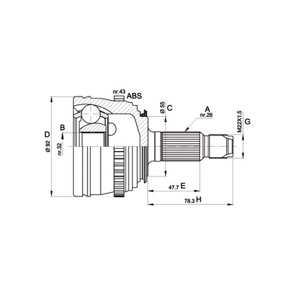 Фото Шарнирный комплект, приводной вал OPEN PARTS CVJ538610