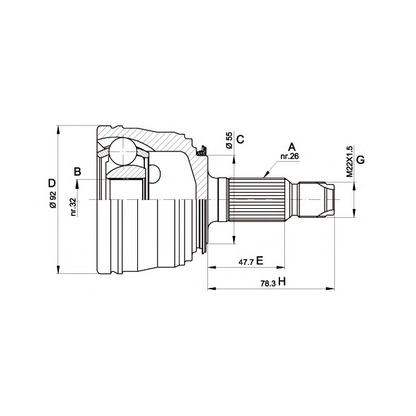 Zdjęcie Zestaw przegubu, półoż napędowa OPEN PARTS CVJ539510