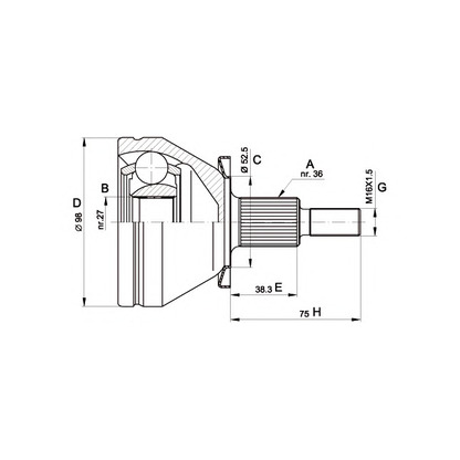 Foto Juego de articulación, árbol de transmisión OPEN PARTS CVJ543510