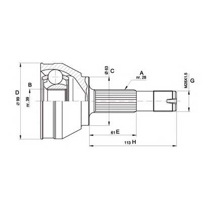 Zdjęcie Zestaw przegubu, półoż napędowa OPEN PARTS CVJ546310