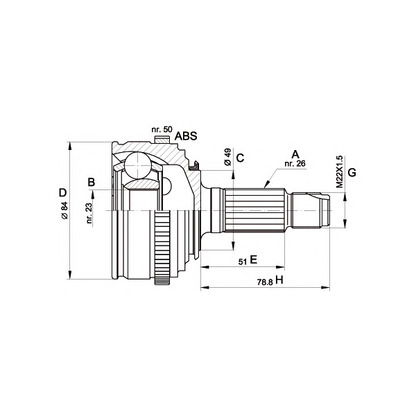 Zdjęcie Zestaw przegubu, półoż napędowa OPEN PARTS CVJ546710