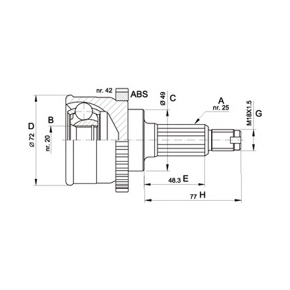 Foto Juego de articulación, árbol de transmisión OPEN PARTS CVJ547910