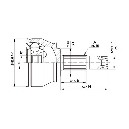 Foto Gelenksatz, Antriebswelle OPEN PARTS CVJ552510