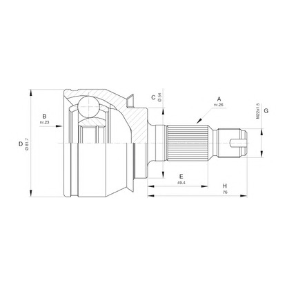 Foto Gelenksatz, Antriebswelle OPEN PARTS CVJ552810