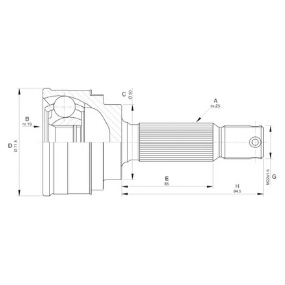 Photo Joint Kit, drive shaft OPEN PARTS CVJ557810