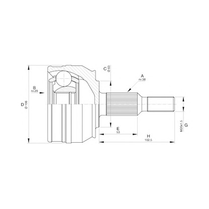 Photo Joint Kit, drive shaft OPEN PARTS CVJ557910