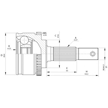 Photo Joint Kit, drive shaft OPEN PARTS CVJ558310