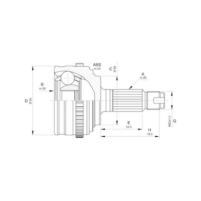 Фото Шарнирный комплект, приводной вал OPEN PARTS CVJ560510