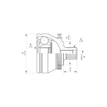 Photo Jeu de joints, arbre de transmission OPEN PARTS CVJ562110