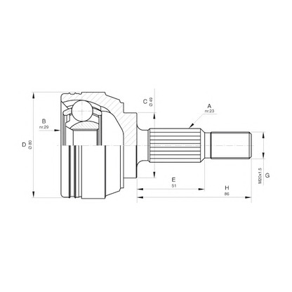 Photo Joint Kit, drive shaft OPEN PARTS CVJ563310