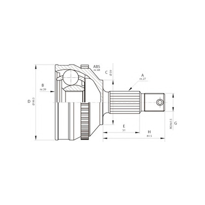 Photo Jeu de joints, arbre de transmission OPEN PARTS CVJ564610