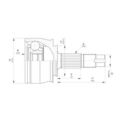 Фото Шарнирный комплект, приводной вал OPEN PARTS CVJ565210