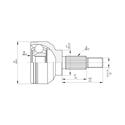 Photo Jeu de joints, arbre de transmission OPEN PARTS CVJ566310