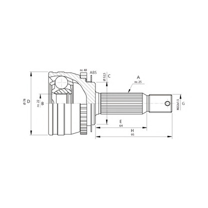 Photo Jeu de joints, arbre de transmission OPEN PARTS CVJ568910