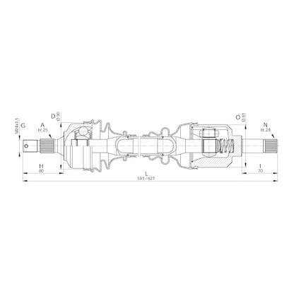 Фото Приводной вал OPEN PARTS DRS602300