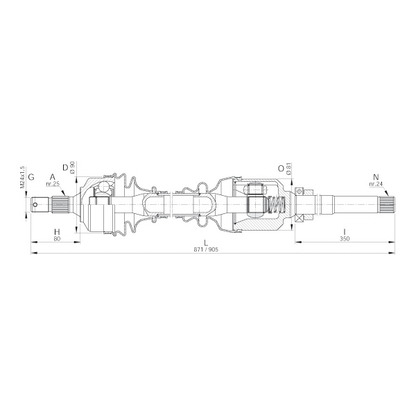 Foto Árbol de transmisión OPEN PARTS DRS602400