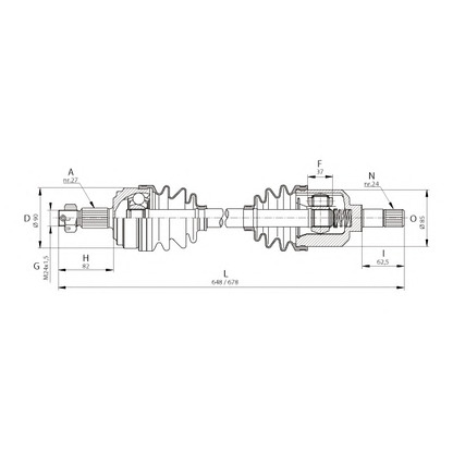 Photo Drive Shaft OPEN PARTS DRS604600