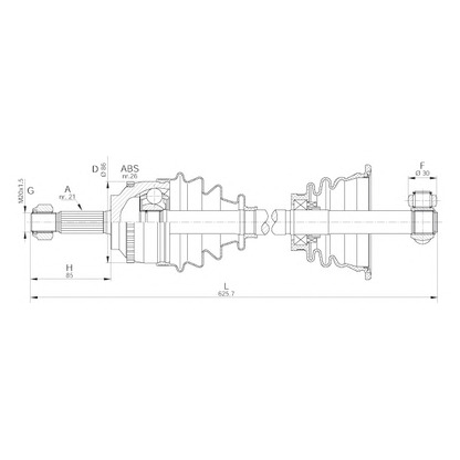 Photo Drive Shaft OPEN PARTS DRS606600