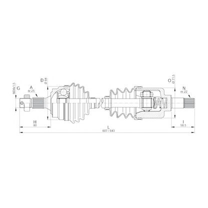 Фото Приводной вал OPEN PARTS DRS609200