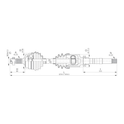 Photo Drive Shaft OPEN PARTS DRS609300