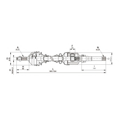 Фото Приводной вал OPEN PARTS DRS612400