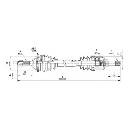 Photo Drive Shaft OPEN PARTS DRS612500