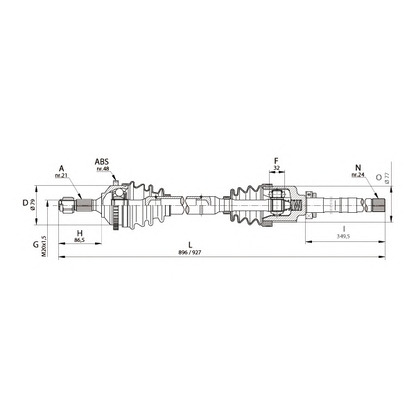 Foto Antriebswelle OPEN PARTS DRS612600