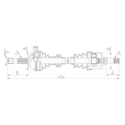 Foto Árbol de transmisión OPEN PARTS DRS613700