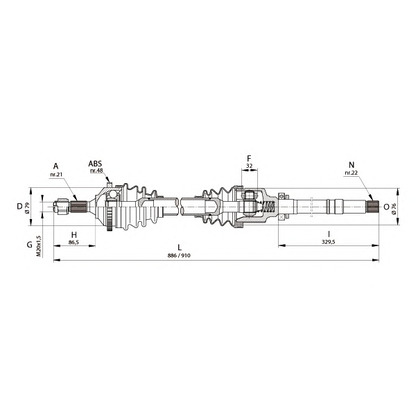 Zdjęcie Wał napędowy OPEN PARTS DRS615000