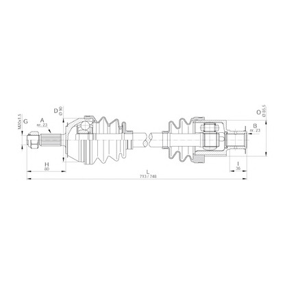 Фото Приводной вал OPEN PARTS DRS615200