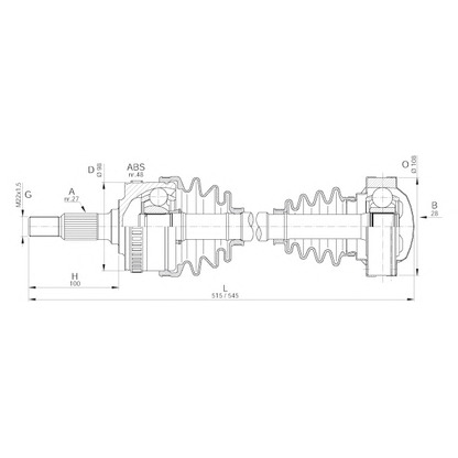 Foto Albero motore/Semiasse OPEN PARTS DRS615300