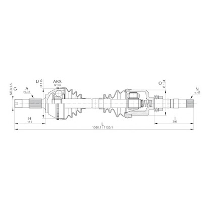 Photo Arbre de transmission OPEN PARTS DRS615600