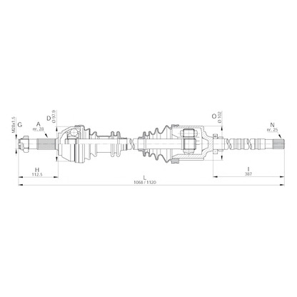 Photo Drive Shaft OPEN PARTS DRS617500