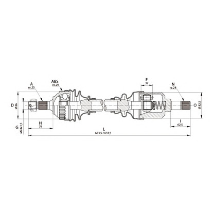 Foto Árbol de transmisión OPEN PARTS DRS617800