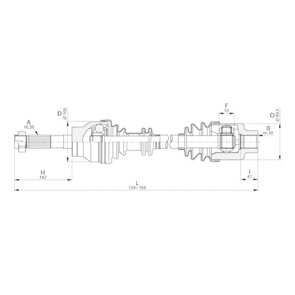 Фото Приводной вал OPEN PARTS DRS619000