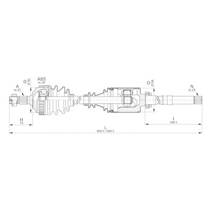 Photo Arbre de transmission OPEN PARTS DRS620000