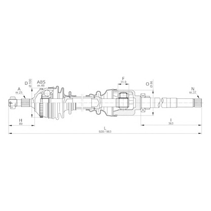 Foto Albero motore/Semiasse OPEN PARTS DRS620300